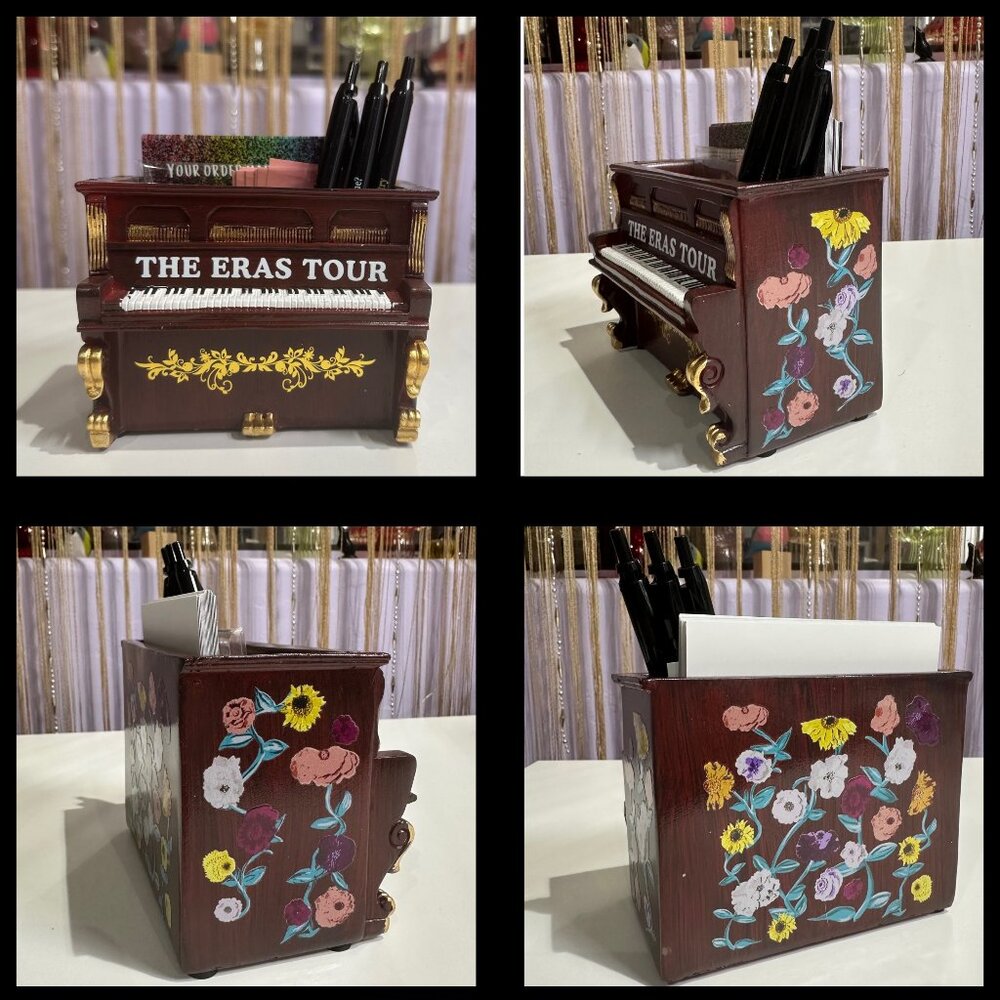 Handmade Taylor Swift Eras Tour Acoustic Set Piano - Swiftie Desk Organizer